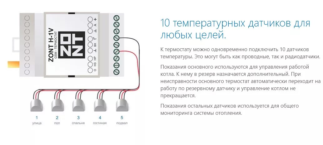 Подключение беспроводных датчиков температуры к зонту котла Датчик температуры zont фото - DelaDom.ru