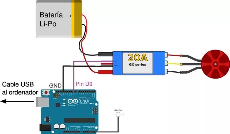 Подключение бесщеточного двигателя к ардуино Điều Khiển Motor Brushless Bằng Arduino - Sử dụng module ESC Cộng đồng Arduino V