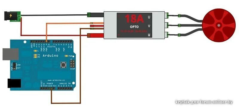 Подключение бесщеточного двигателя к ардуино Клуб любителей квадракоптеров , гексакоптеров и т.п - Форум onliner.by