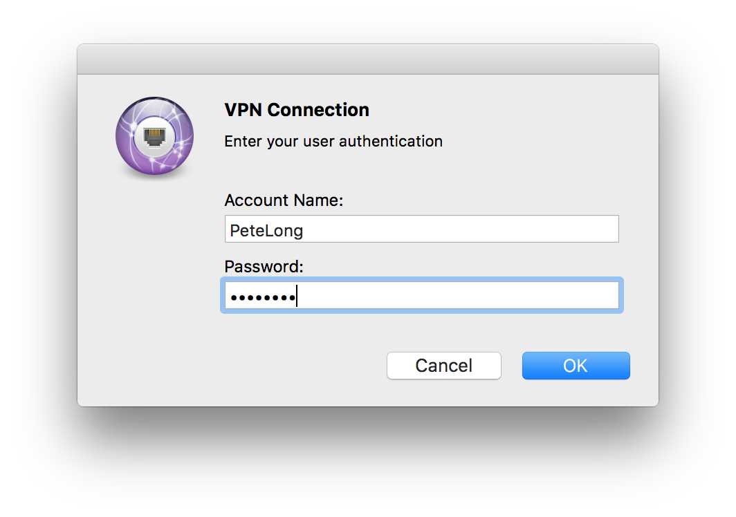 Подключение без пароля MAC OSX - Connecting to Cisco IPSEC VPN PeteNetLive