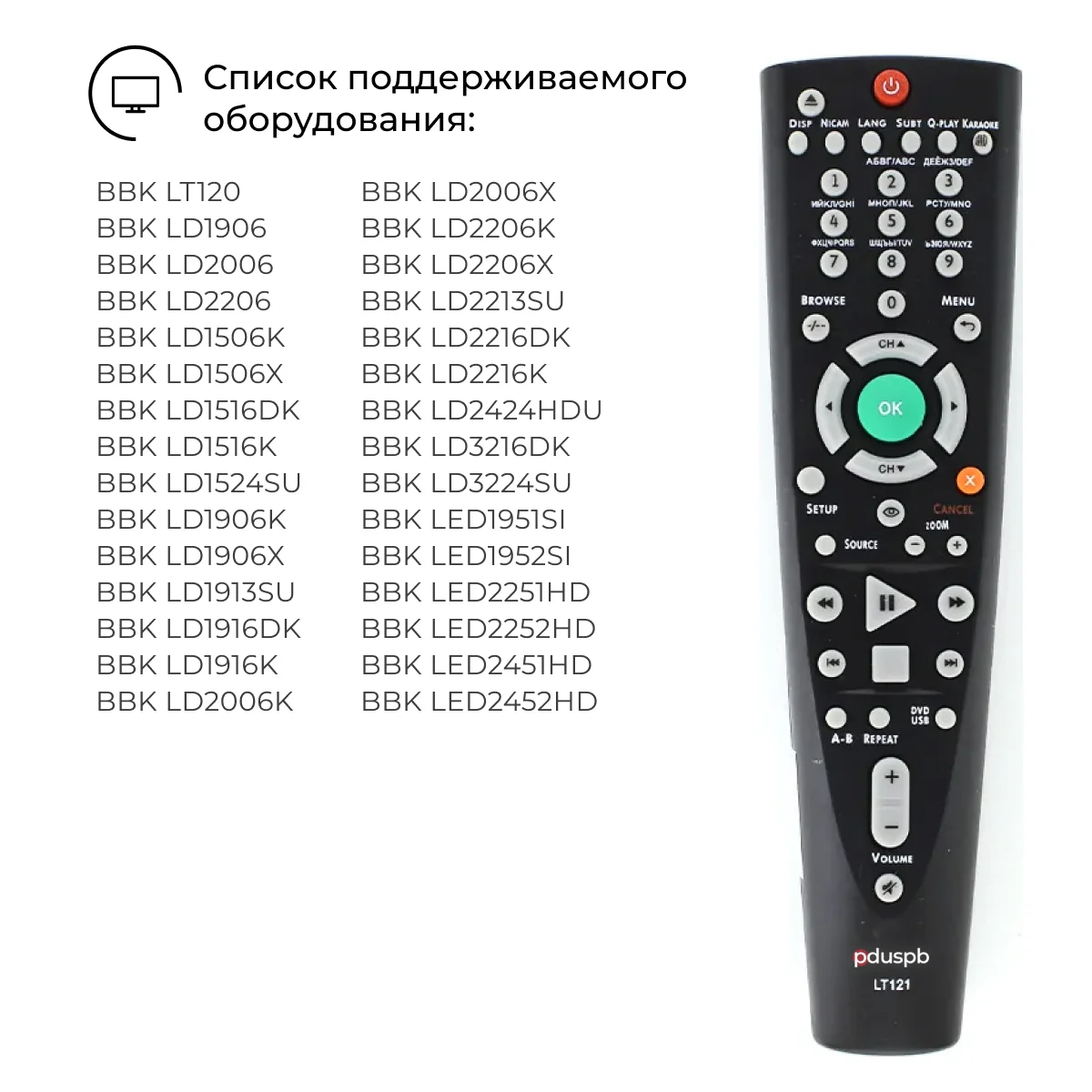 Подключение без пульта ббк корт лтд Пульт ду LT121 (LD1006TI) для телевизора BBK (+DVD+караоке) AliExpress