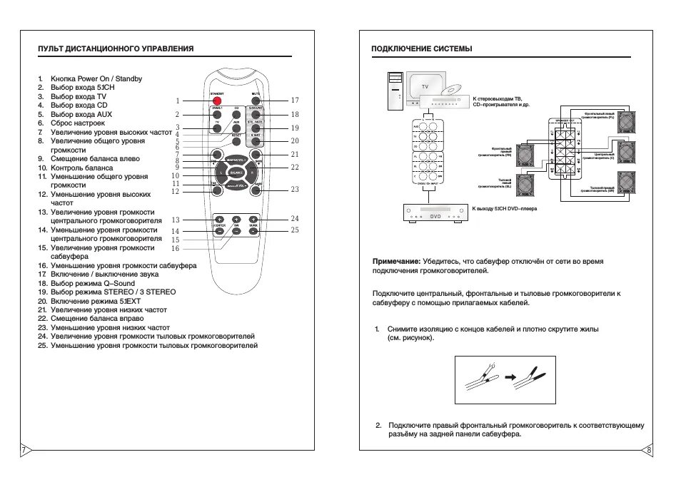 Подключение без пульта ббк корт лтд BBK FSA-7800: Instruction manual and user guide in Russian