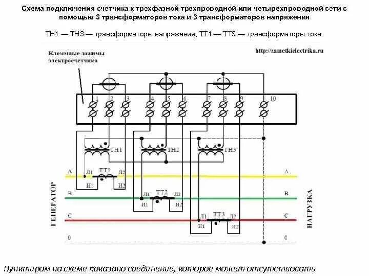 Подключение без трансформаторов тока трансформаторов тока Электрическую схему подключения трансформатора тока