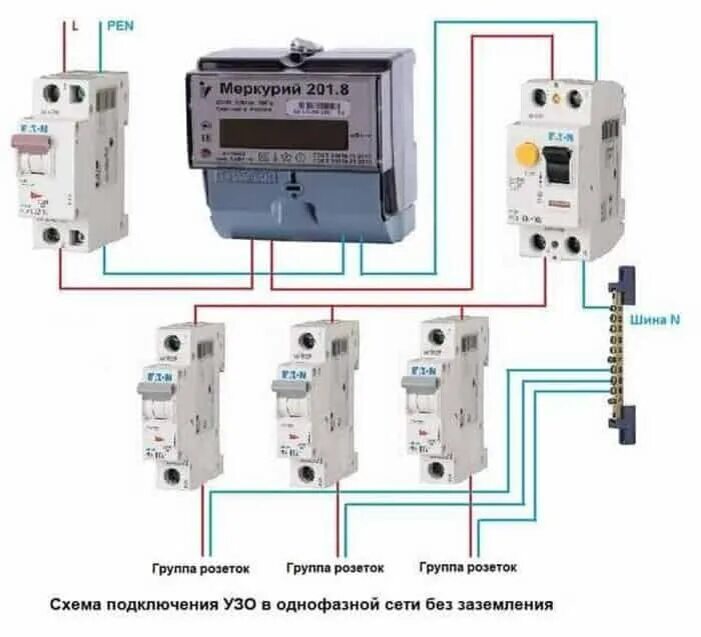 Подключение без узо УЗО в электрике или чего вы ещё не знали про УДТ и ВДТ дифференциального тока Эл