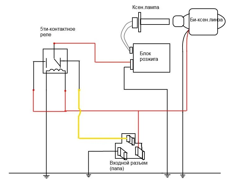 Подключение би лед через реле Как подключить биксеноновые линзы h4