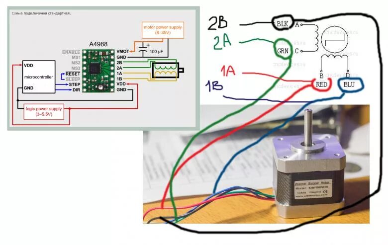 Подключение биполярный шагового двигателя Сервопривод или шаговый двигатель ВОТ В ЧЕМ ВОПРОС Аппаратная платформа Arduino
