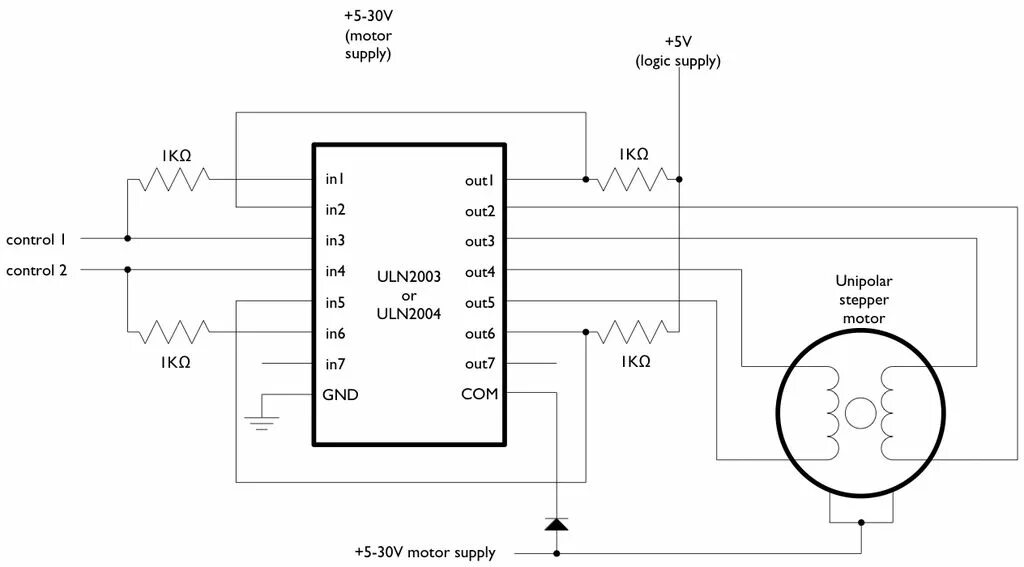Подключение биполярный шагового двигателя Пример 26. Шаговый двигатель и драйвер ULN2003 База знаний