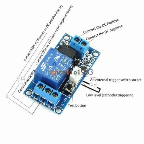 Подключение бистабильного реле DC 5V/12V/24V 1 Channel Latching Relay Module With Touch Bistable Switch MCU eBa