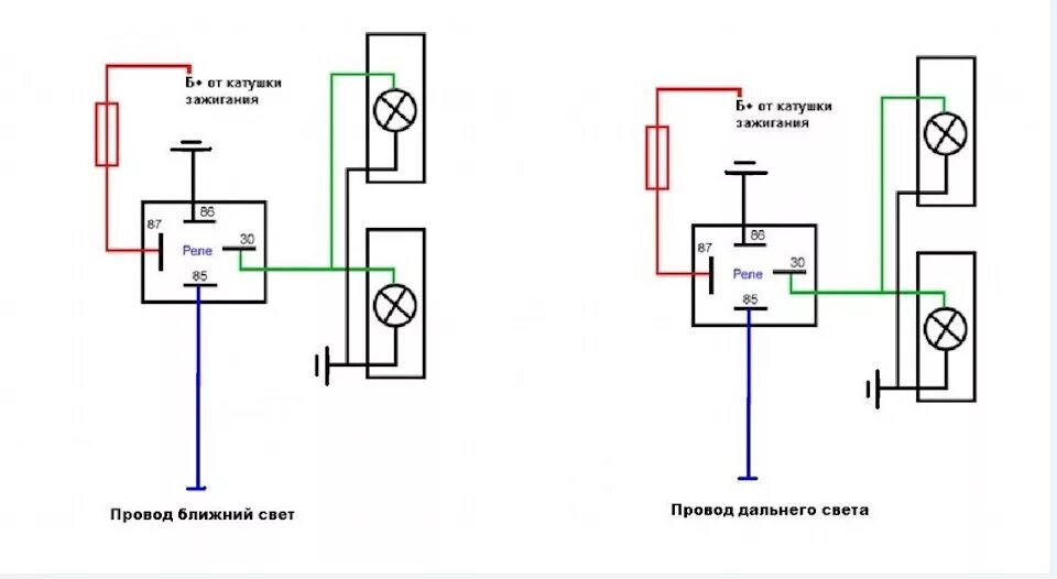 Подключение ближнего дальнего света через реле свет напрямую от АКБ - Lada 4x4 3D, 1,7 л, 2002 года тюнинг DRIVE2