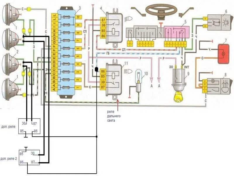 Подключение ближнего света ваз 2106 Проводка ваз 21 0 6: найдено 85 изображений
