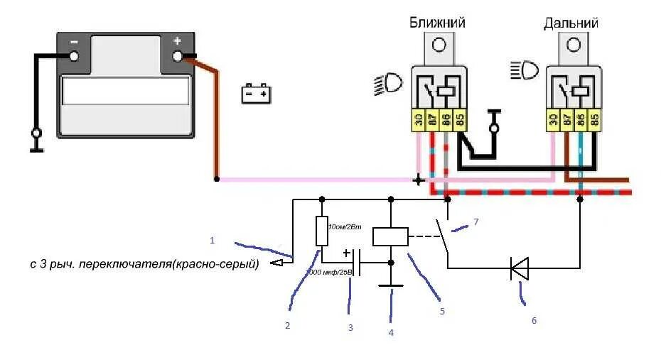 Подключение ближнего света ваз 2106 Как подключить реле дальнего света ваз 2106 - фото