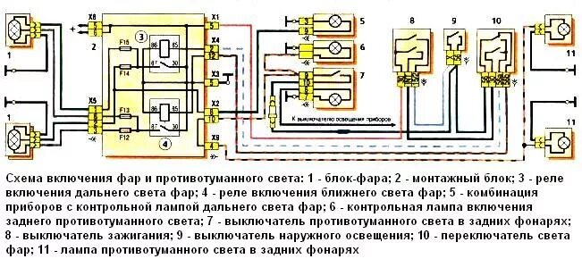 Подключение ближнего света ваз 2114 Фары ВАЗ-2109