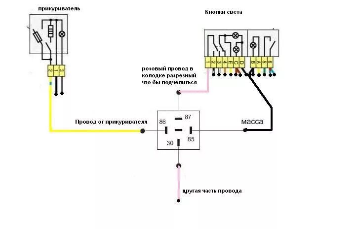 Подключение ближнего света ваз 2114 Автоматическое отключение габаритов и ближнего света при выключении зажигания - 