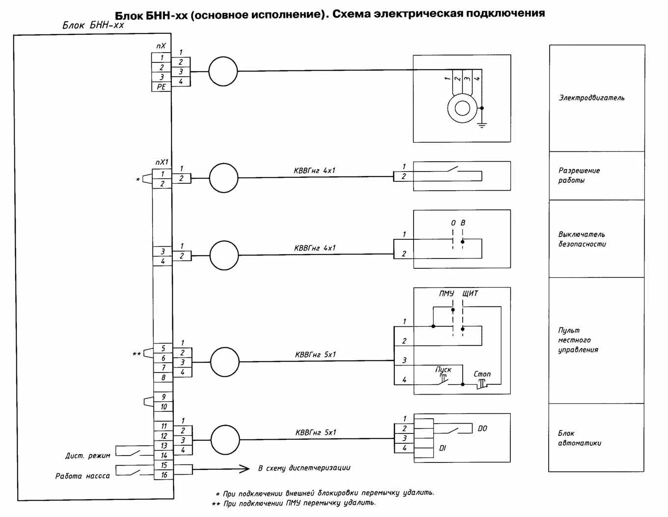 Подключение блок контакта Схемы подключения блоков управления частотным регулированием насосов