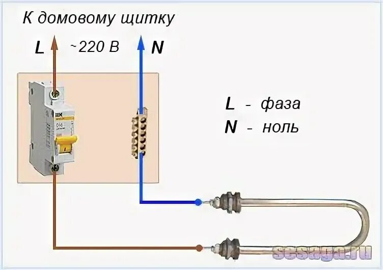 Подключение блок тэна к 220 Включение ТЭН через автоматический выключатель Электрика, Устройство, Для дома