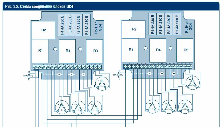 Подключение блока 11011030 8a Блок группового управления GC4 GC4 Group Control Unit - ДорХан - Нижний Новгород