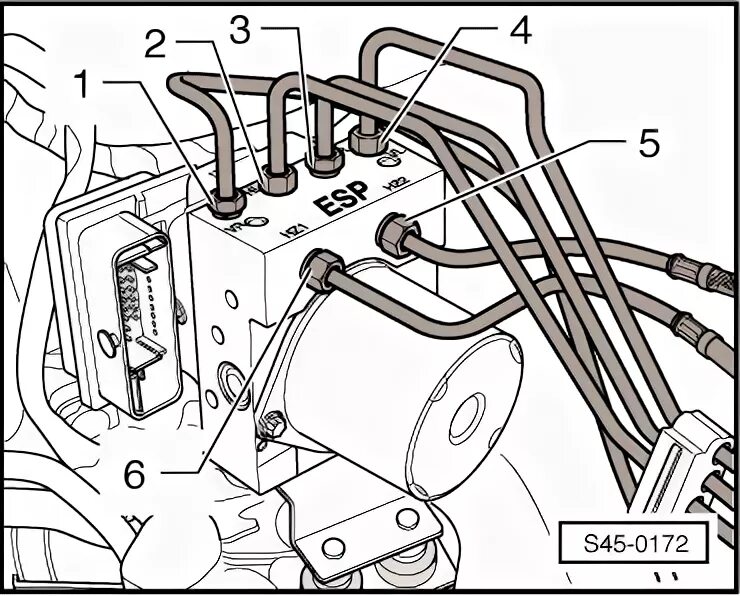 Подключение блока абс Skoda Workshop Service and Repair Manuals Fabia Mk1 Chassis ABS, ADR, TCS, EDL, 