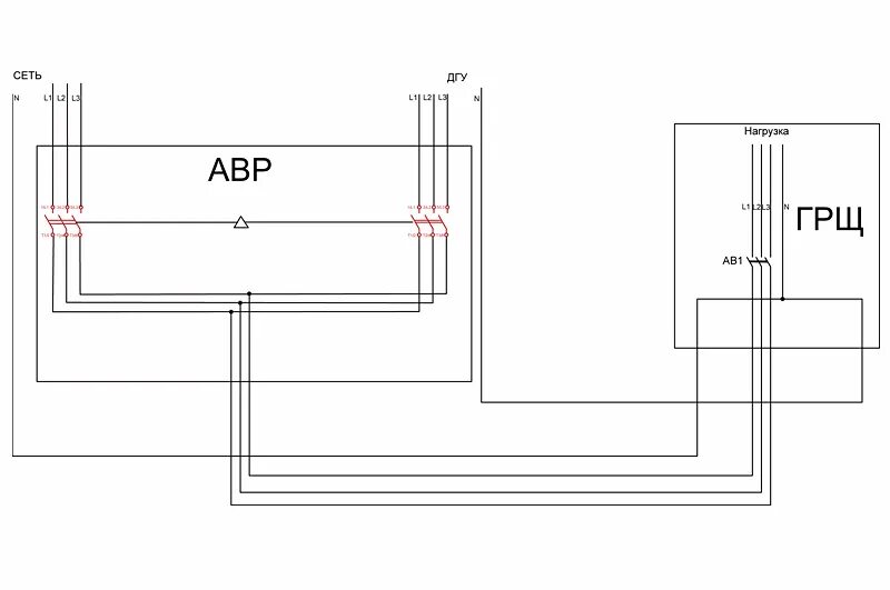Подключение блока авр с сети Подключение ДГУ (электростанции)