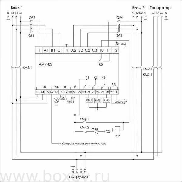 Подключение блока авр с сети AVR-02 Автоматический ввод резерва F&F, EA04.006.004. Купить. Схемы шкафов