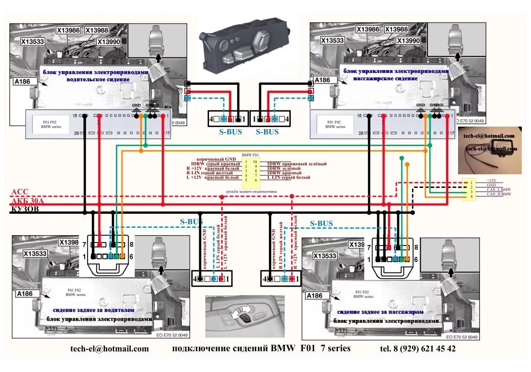 Подключение блока бмв на столе активация запуск сидений и диванов BMW E65 F01 MB W221 MB W221 . - DRIVE2