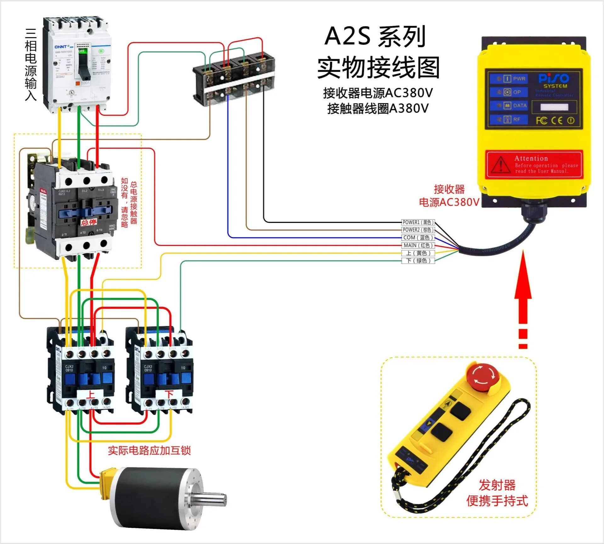 Подключение блока дистанционного управления кран балкой nokewer A2S Electric Hoist Wireless Remote Control Used for Conveying Equ Tools & machin