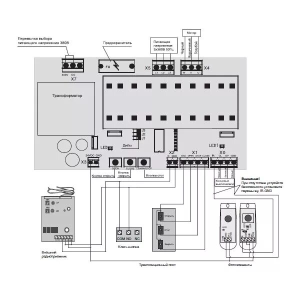 Подключение блока дорхан PCB-SH380 DOORHAN Плата управления PCB-SH380 для приводов SHAFT-120, SHAFT-60 (D