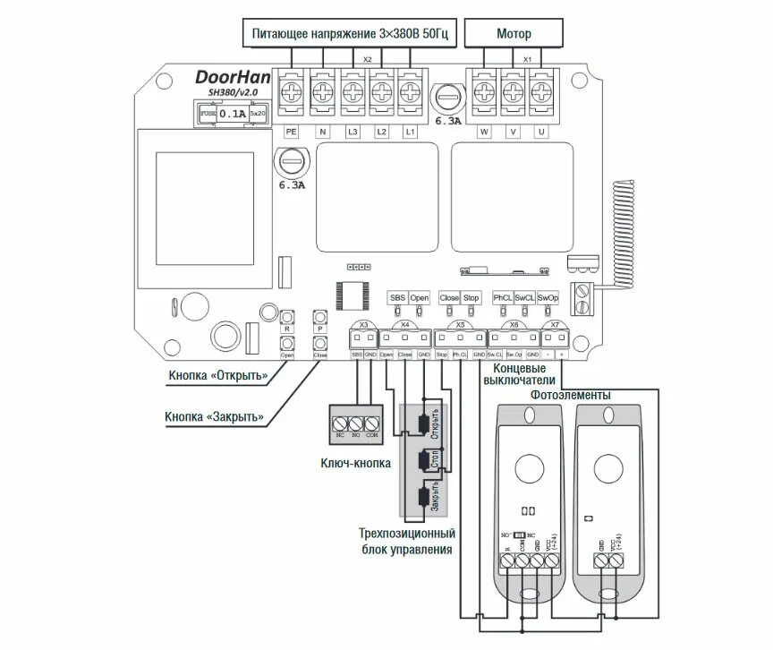 Подключение блока дорхан Плата управления PCB-SH380 - ДорХан - Нижний Новгород