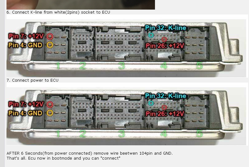 Подключение блока эбу на столе FGTECH Galletto-2 и Simens мс42,43. помогите подружить! - Схемы подключения блок