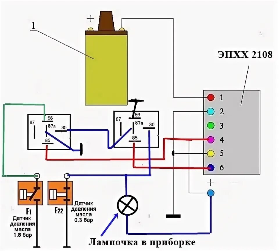 Подключение блока эпхх схема Чем можно заменить реле контроля давления масла. - Audi 80 (B3), 1,8 л, 1987 год