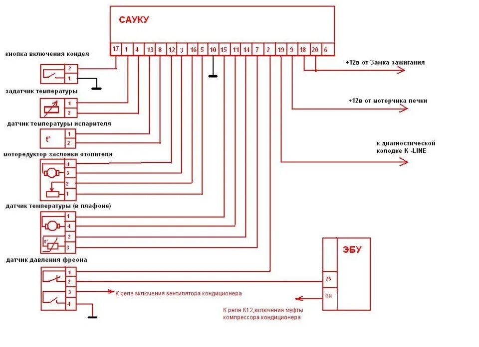 Подключение блока климат контроля Теперь самая интересная запись установка кондиционера. - Lada Калина хэтчбек, 1,