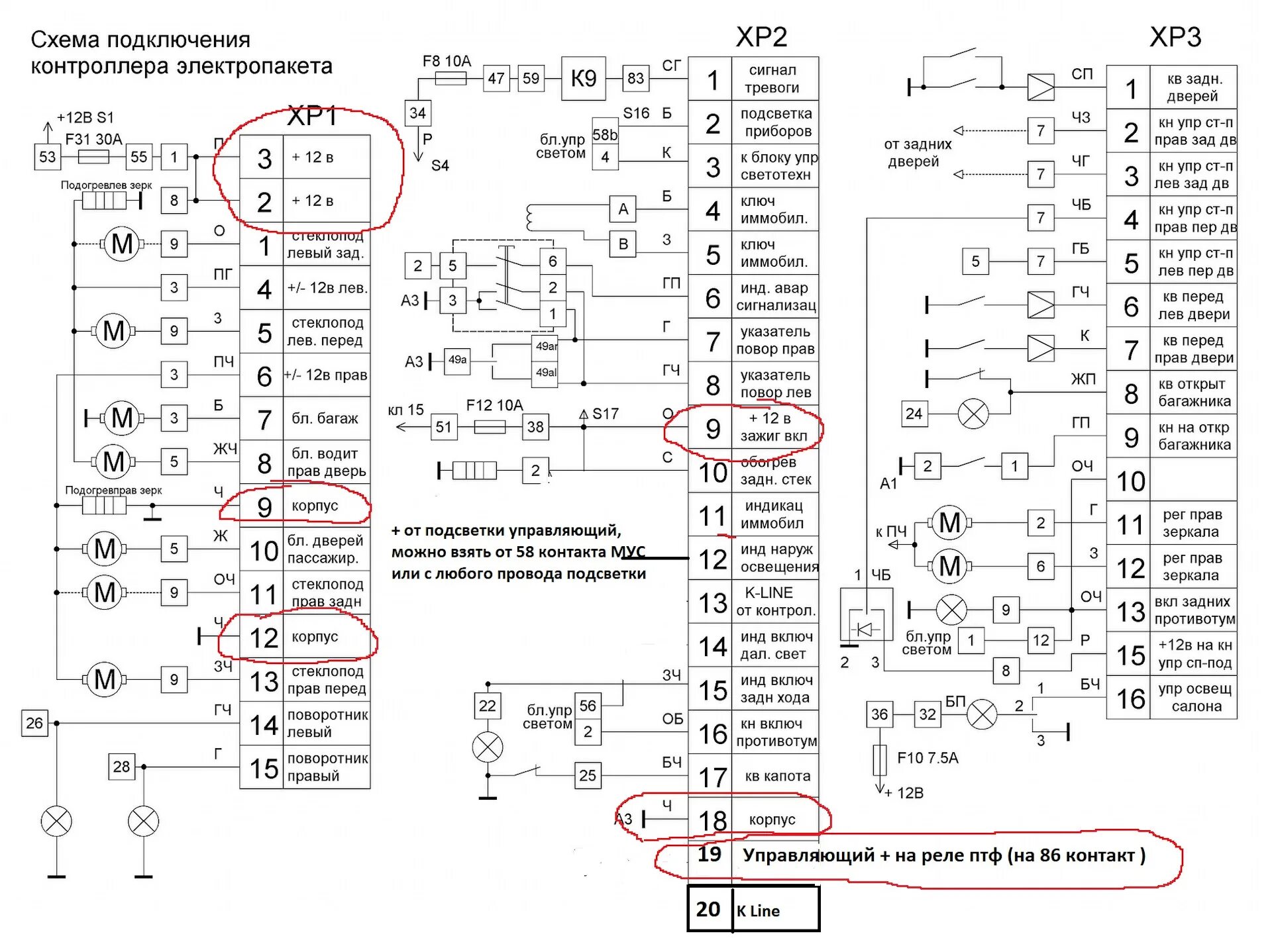 Подключение блока комфорта Подключение птф через блок комфорта приора - Lada 21121, 1,5 л, 2004 года тюнинг
