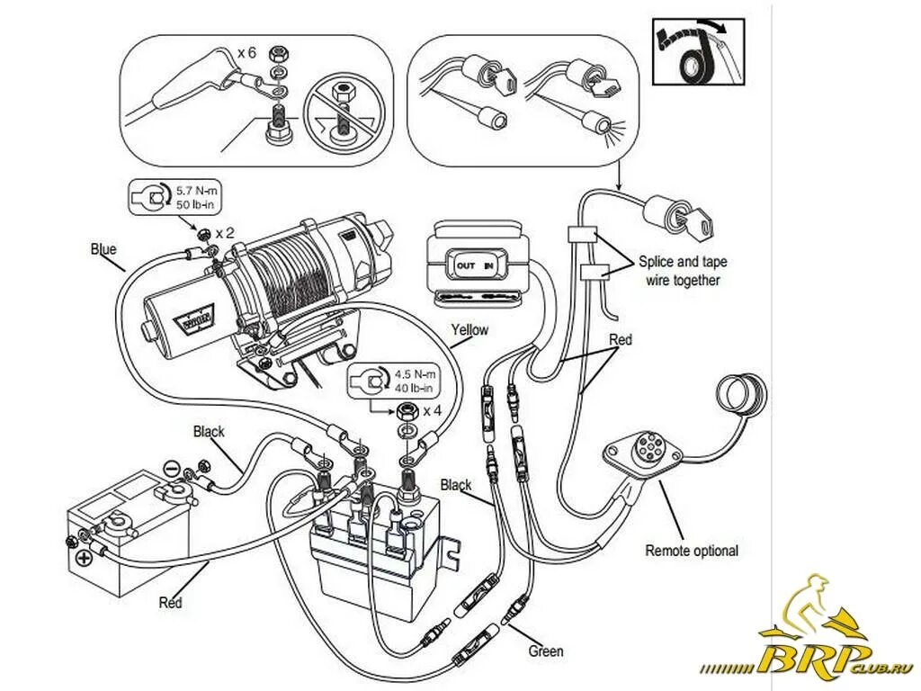 Подключение блока лебедки как установить лебедку warn - Ремзона и тюнинг квадроциклов - BRPCLUB.RU