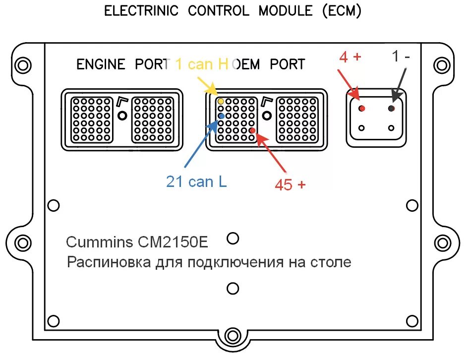 Подключение блока на столе Камаз с двигателем Cummins - отключение мочевины (AdBlue) - Авто Электрик Сервис