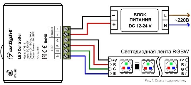 Подключение блока питания apeyron Контроллер LED RGB RGBW АУДИО