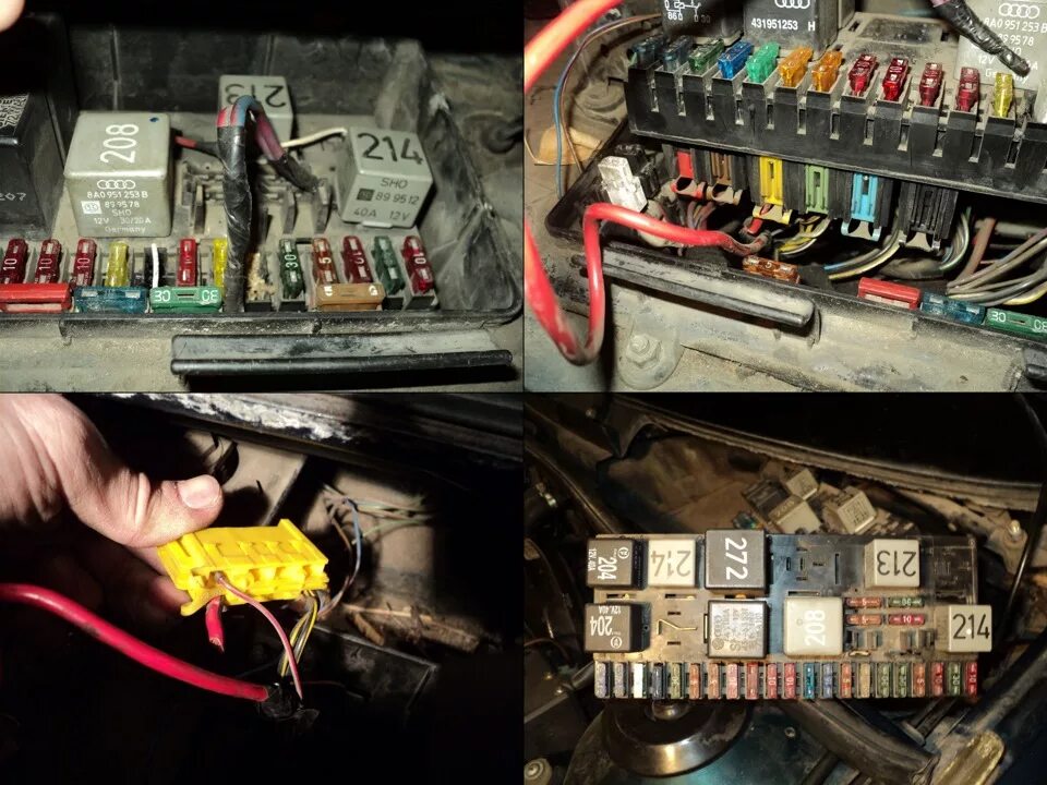 Подключение блока предохранителей ауди 80 Центральный коммутатор…или блок предохранителей. - Audi 80 (B4), 2 л, 1992 года 