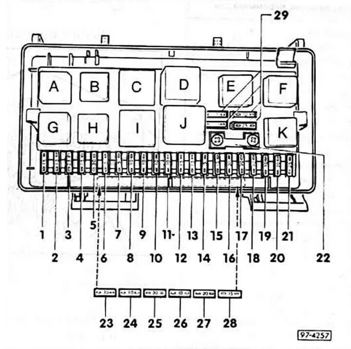 Подключение блока предохранителей ауди 80 Предохранители и реле. Блок предохранителей и реле ауди 80 б2. - Audi 80 (B2), 1