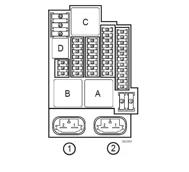 Подключение блока предохранителей рено меган хэтчбек Расположение предохранителей во внутресолонном блоке - Renault Megane III, 1,5 л
