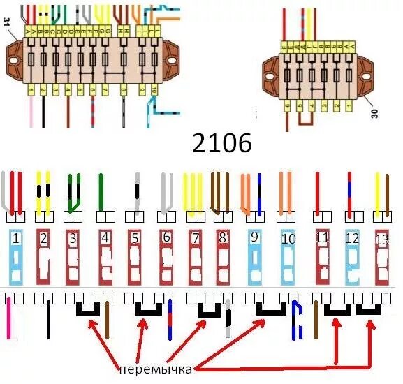 Подключение блока предохранителей ваз 2106 старого образца Евро блок предохранителей - Lada 21065, 1,7 л, 2000 года тюнинг DRIVE2