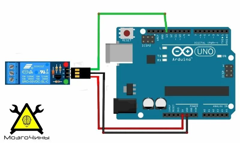 Подключение блока реле к ардуино Программирование Arduino урок 10 - подключение реле - МозгоЧины