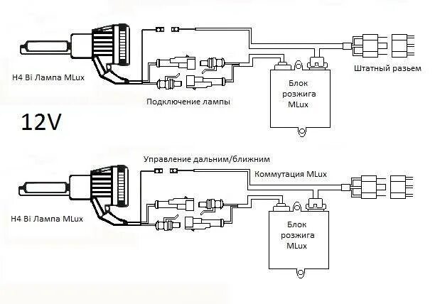 Подключение блока розжига Установка биксенона: что это такое, как подключить, схема, лампы H4, блок розжиг