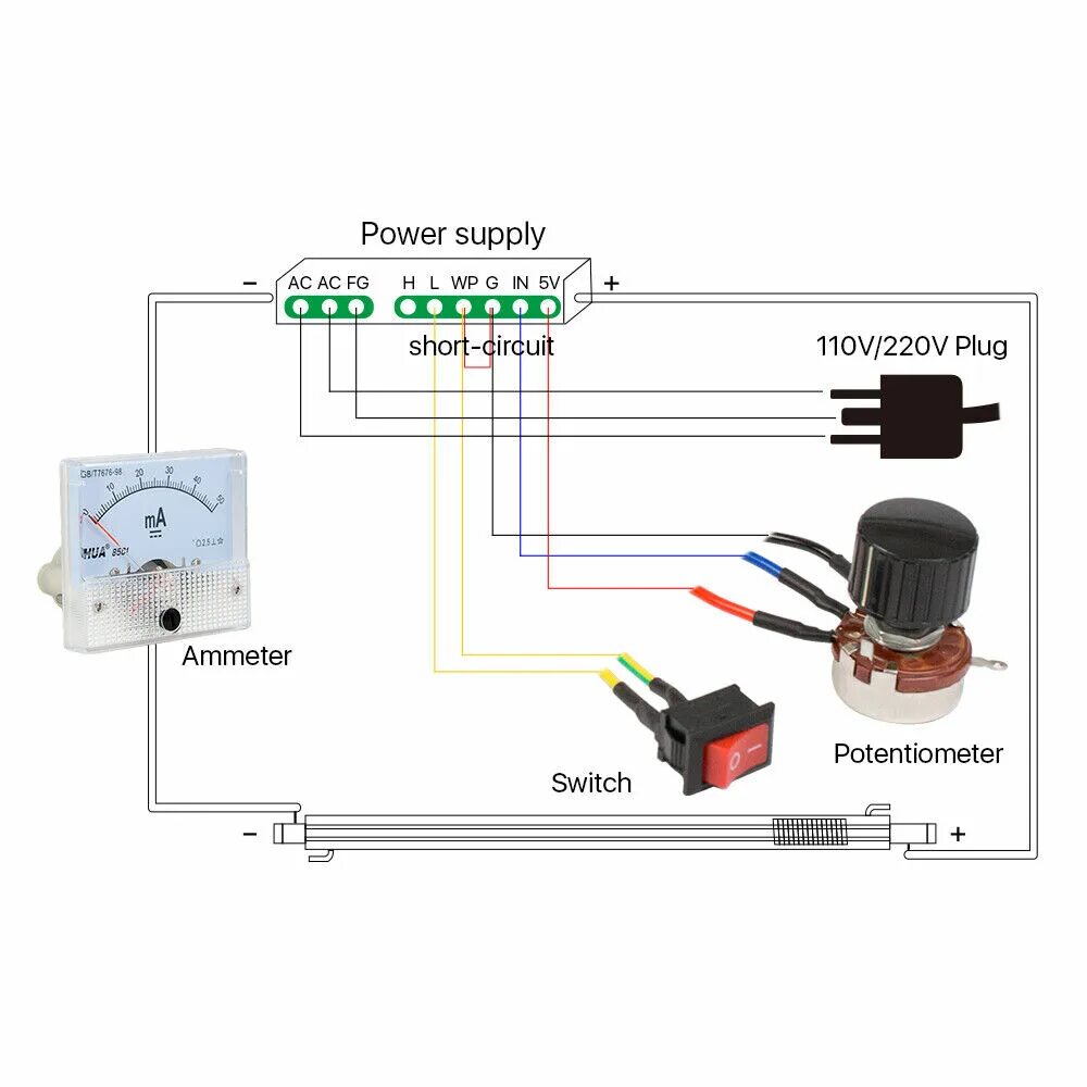 Подключение блока розжига лазерной трубки Power Supply Manual Controller for CO2 Laser Power Supply PSU 661021765608 eBay