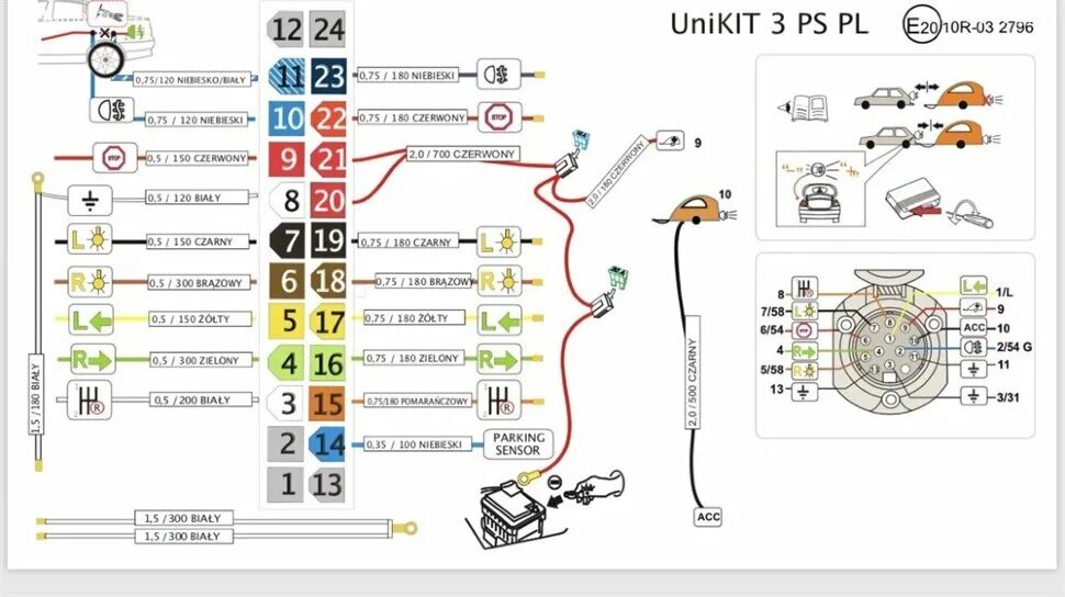 Подключение блока согласования фаркопа джили монджаро Универсальная электрика к фаркопу с блоком согласования Smart-Connect 13 pin - к