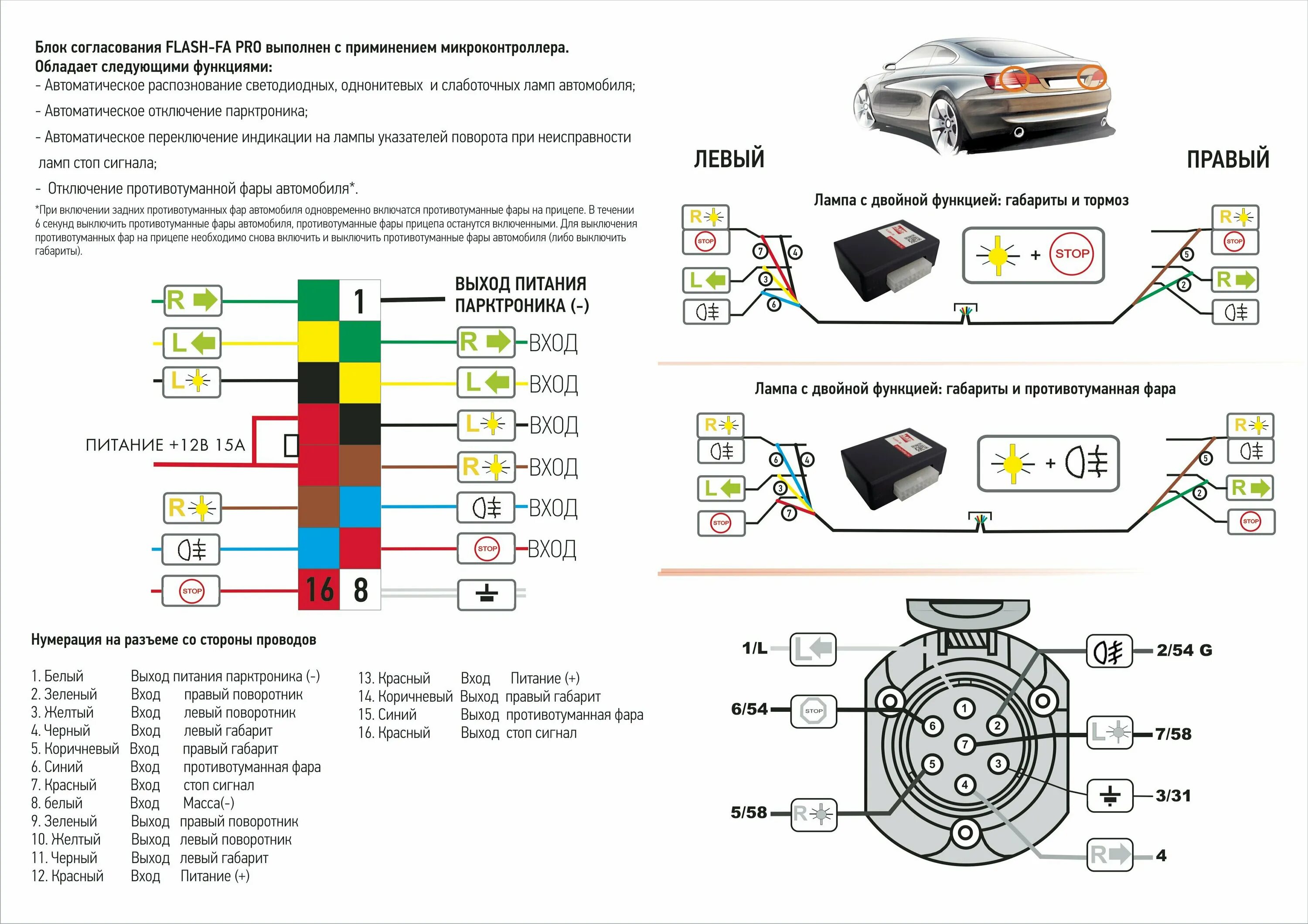 Подключение блока согласования фаркопа kia ceed jd Блок согласования электрики фаркопа FLASH FA PRO - купить по выгодной цене на Ян