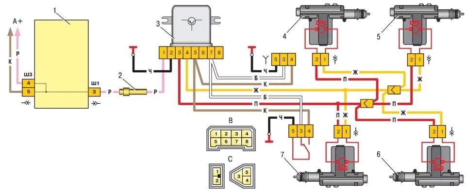 Подключение блока центрального замка нива Восстановление центрального замка - Lada 2115, 1,5 л, 2004 года электроника DRIV