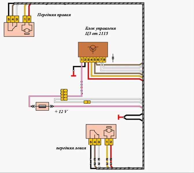 Подключение блока центрального замка нива Сигнализация: центральный замок (и задней двери), электрозамки @ Нива 4x4
