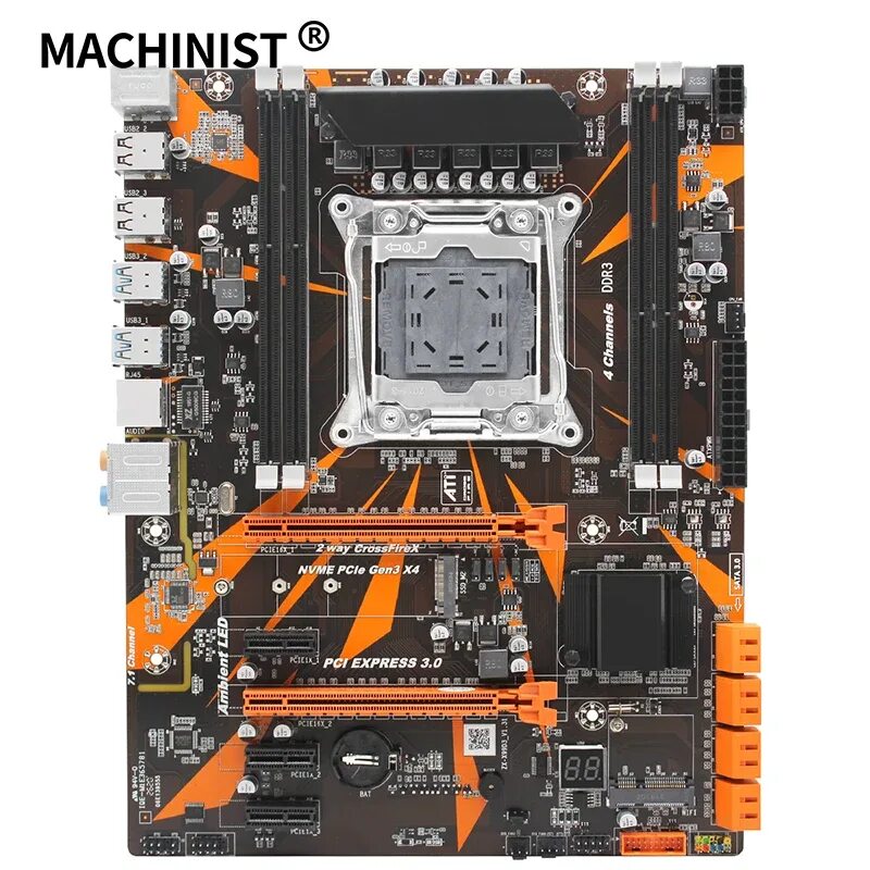 Подключение блока тирания материнской платы atermiter x99 MACHINIST X99 desktop motherboard LGA 2011 3 ATX support DDR3 ECC RAM memory wit