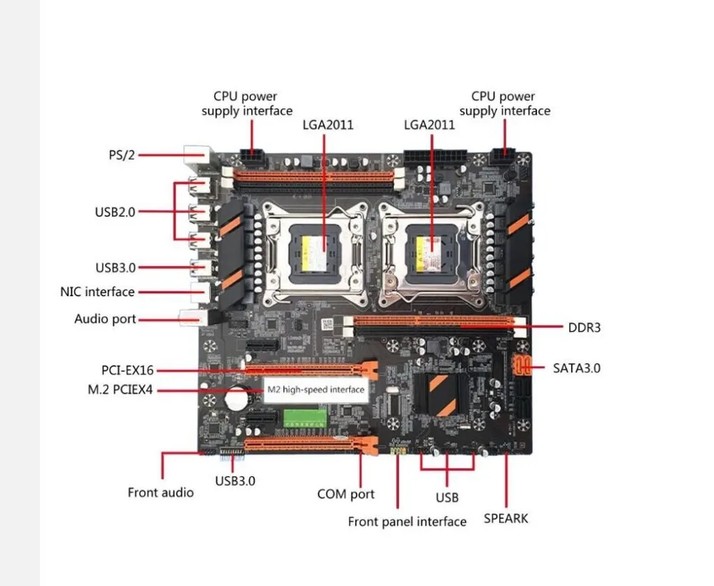 Подключение блока тирания материнской платы atermiter x99 Радиатор atermiter X79 для материнской платы с 2 процессорами Xeon E5 2643 4 × Г