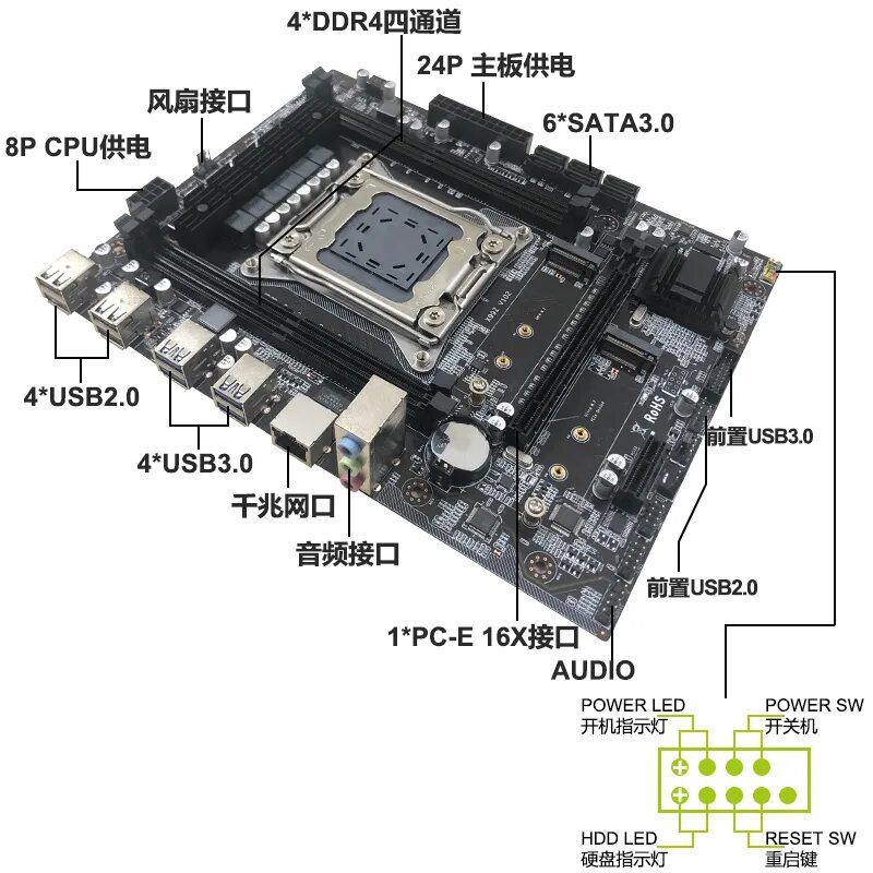 Подключение блока тирания материнской платы atermiter x99 X99v102 Matx Lga2011 V3 V4 Ddr4 Ram Ram Supported Motherboard - Buy X99 Motherbo