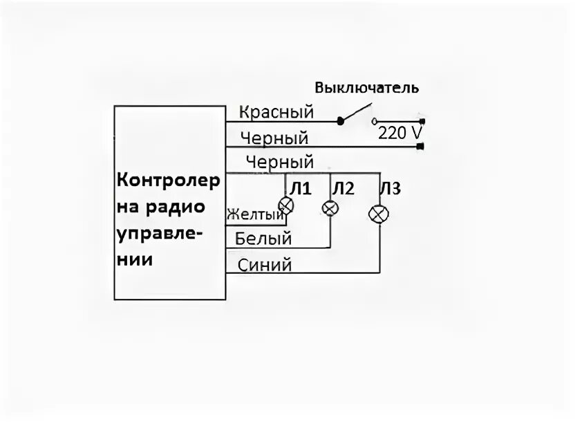 Подключение блока uniel Выключатель с дистанционным управлением