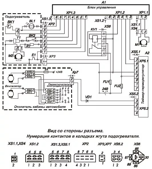 Подключение блока управления прамотроник 16жд24 Отопитель ПЖД12 - Автозапчасти и автоХитрости